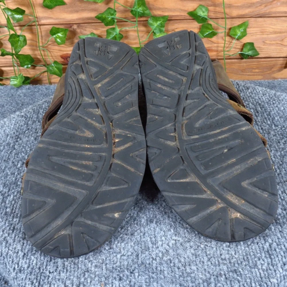 ABEO‎ Brody Men Fisherman Sandal Size 10 Casual Comfort Brown Leather Strappy